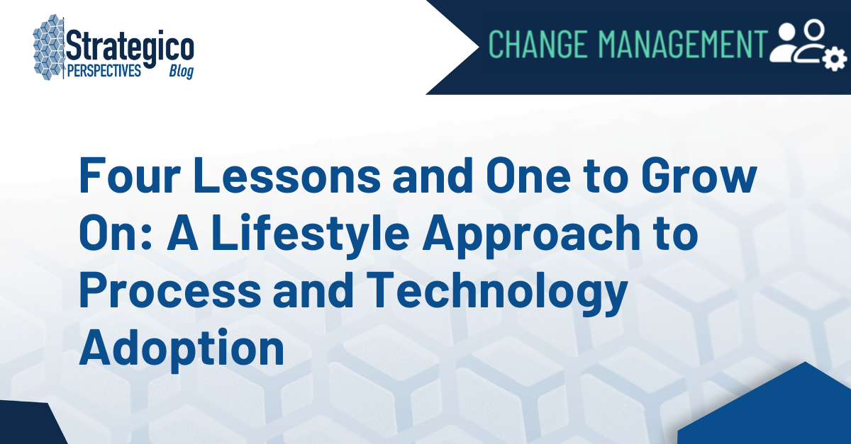 Four Lessons and One to Grow On: A Lifestyle Approach to Process and Technology Adoption